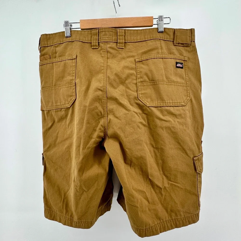 Genuine Dickies Mens Brown Ripstop Cargo Shorts Relaxed Fit Size 40 GR40ABD